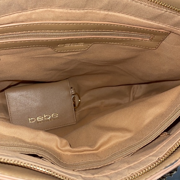 BeBe Los Angeles Tan with Gold Purse with keyhole coin holder with two handles - Picture 4 of 8